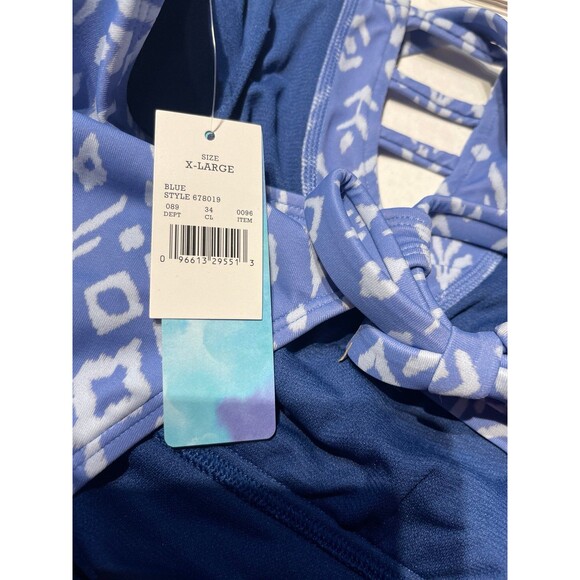 Beach Betty Slimming Control Strappy Cut Out Crossback Swimsuit Size XL New - Picture 6 of 7